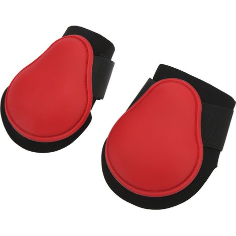 1 paire de guêtres pour postérieurs de cheval, guêtres tendineuses pour saut d'obstacles, course et sports de vitesse, rouge, taille L (1/5)