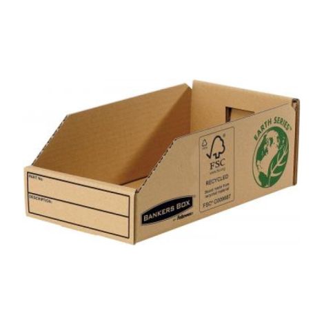 Lot de 50 Bac de rangement Bankers Box Earth, 147 x 280 x 102 mm, en carton recyclé naturel (1/2)