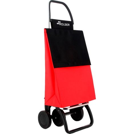 Chariot de courses basique ln 4, rouge et noir (1/5)