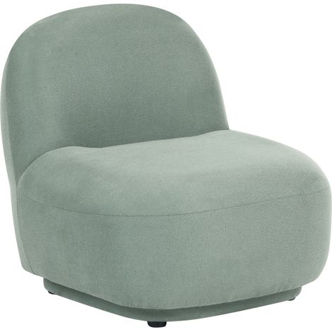 Sillón sin reposabrazos respaldo bajo tapizado moderno minimalista repelente al agua verde claro Lovberg