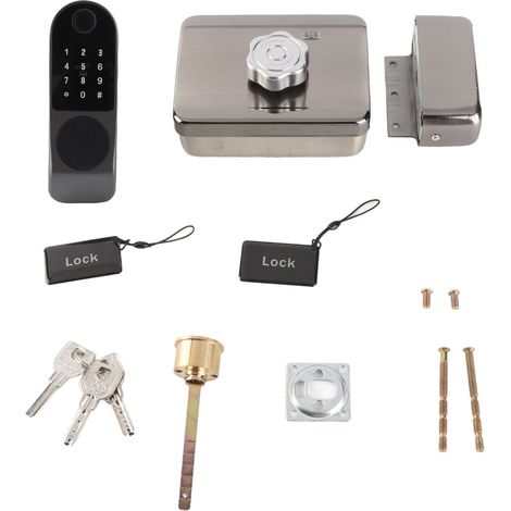 Ortviai Serrure Électronique à Pêne Dormant avec Reconnaissance Digitale, Cartes RFID et Code – Verrouillage Intelligent pour Porte d’Appartement