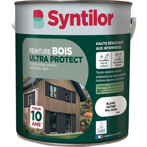 Vernice per legno da esterni Ultra Protect SYNTILOR, bianco satinato, 5 litri SYNTILOR (1/5)