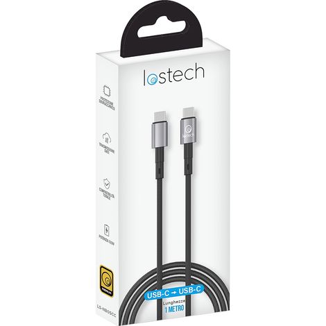 CAVETTO 'CARICA RAPIDA' USB tipo C / tipo C - (100W) - LOSTECH