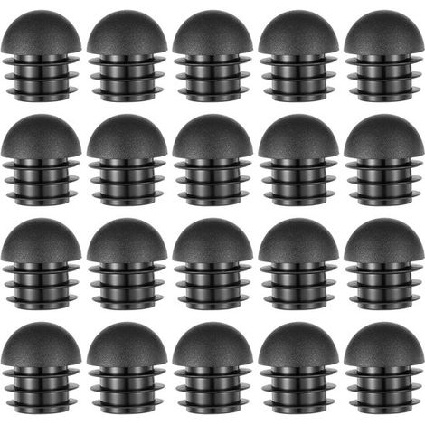 Protège-pieds de chaise - 27,4 x 24,8 mm - Noir - Protection pour pieds de meubles - Protection pour chaises et sols - Lot de 20 - Housses de chaise (1/5)