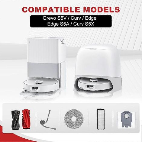 Accesorios de cepillo principal para Roborock Qrevo S5V, Qrevo Curv, Qrevo Curv S5X, Saros 10R/Saros Robot Vacuum Parts() (1/4)