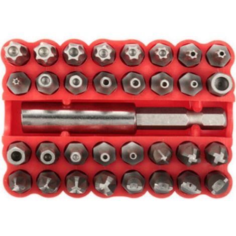 Jeu D'Embouts Creux - 33 Pièces En Chrome Vanadium Finition Satin - Pour Réparation Automobile Et Électroménager