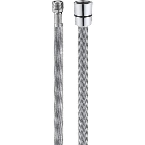 Tuyau de Robinet de Cuisine Extractible, M15 x G1/2 x 150cm, Tuyau Rechange en Nylon pour Pommeau de Douche, Flexible de Remplacement pour Robinet Extractible, Accessoire non Universel, Gris (1/4)