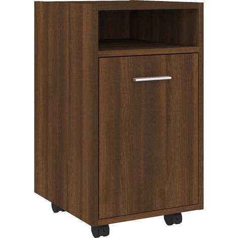 Maison Exclusive - Mobiletto con Ruote Rovere Marrone 33x38x60cm Legno Multistrato
