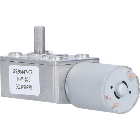 Moteur à engrenage à vis sans fin 24 V CC avec régulateur, mini-turbine réducteur à couple élevé pour robots et serrures électroniques, 24 V, 20 tr/min (1/5)
