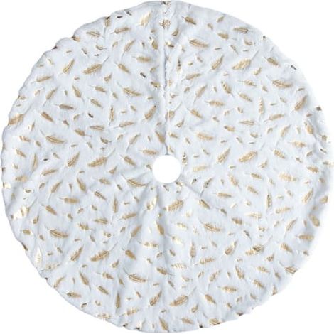 Décorations de Noël, tapis de sapin doré en plumes, décorations pour sapin de Noël, décoration intérieure (1/3)