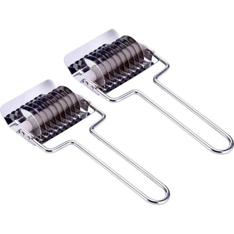 Lot de 2 machines manuelles à spaghetti en acier inoxydable, coupe-pâtes à tambour pour nouilles fraîches maison