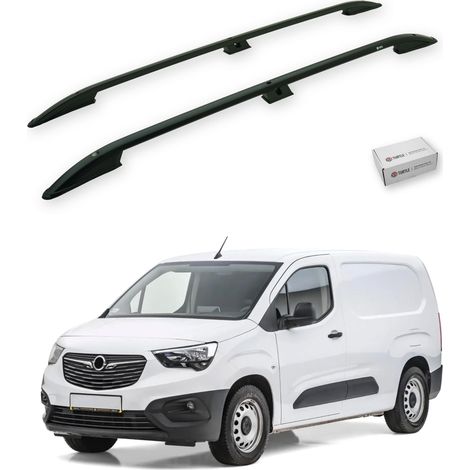 TURTLE kompatibel mit Opel Combo E 2019-2025 / Kurze Version Dachreling Crown Schwarz (1/5)