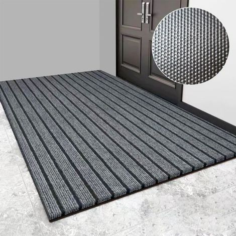 Tapis de cuisine 60 x 90 cm, tapis de cuisine lavable antidérapant, tapis de cuisine avec patins en caoutchouc, tapis de cuisine pour hall, cuisine, entrée, hall (gris) (1/4)