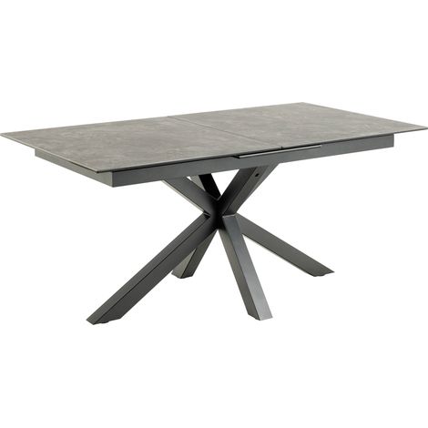 Heaven Esstisch grob Keramik, inkl. 1 Zusatzplatte, 90x168/210cm schwarz. (1/5)