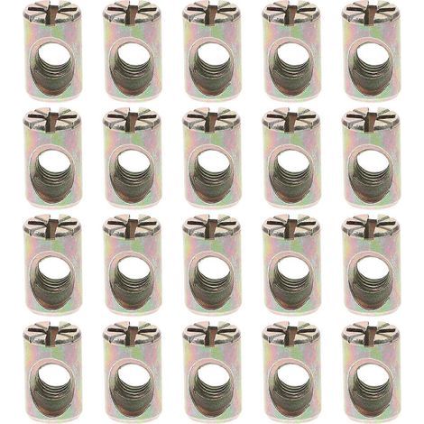 Kit de remplacement de quincaillerie pour berceau (20 pièces) : écrous cylindriques M6x15 mm, chevilles cruciformes, écrous à fente.-1.5X0.8X0.8CM (1/3)