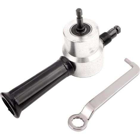 dernier coupeur de tôle à double tête, kit d'outils de coupe de grignoteuse de perceuse électrique (1/5)