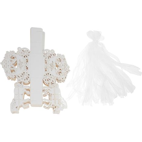 50 Pièces Boîtes à Dragées Forme de Carrosse Ajouré Boîtes de Décoration de Mariage pour Cadeaux Invités pour Événements (1/5)