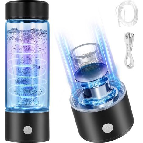 4000PPB Bouteille d'eau hydrogène, générateur d'eau hydrogène 420ml, utilisant les technologies SPE et PEM, 1500MAH (1/5)