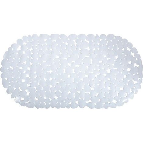 Tapis Fond de baignoire PVC GALETS 39x99cm Blanc MSV