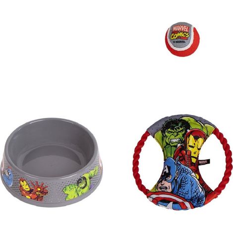 Avengers Hunde-Set – 3-teilig mit Napf, Spielzeug & Ball