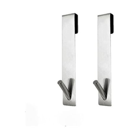PA Stück Glas-Duschwandhaken, Edelstahl-Duschhaken, Badezimmer-Handtuchhalter ohne Bohren, Duschtürhaken, zum Aufhängen von Duschgarnitur, Handtuch (Silber) (1/3)