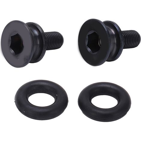M8x15 mm Kurbelarmschraube aus Titanlegierung mit Vierkantloch für Mountainbikes, schwarze untere Stützschraube (1/5)