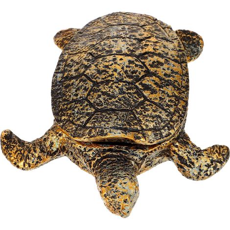 Cache-clés Rangement Compact en Résine pour Jardin Extérieur Tortue Boîte à Clés Sûre et Décorative pour Clés et Petits Objets
