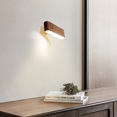 Lampada da parete a LED ricaricabile, luce notturna magnetica con luminosità regolabile, lampada da lettura touch girevole a 360° (1/4)