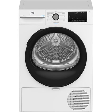 Beko BMGT491SBIIT Asciugatrice 9kg, Classe C, motore inverter, Display digitale, funzione a vapore SteamCure, colore Bianco, oblò Nero (1/5)