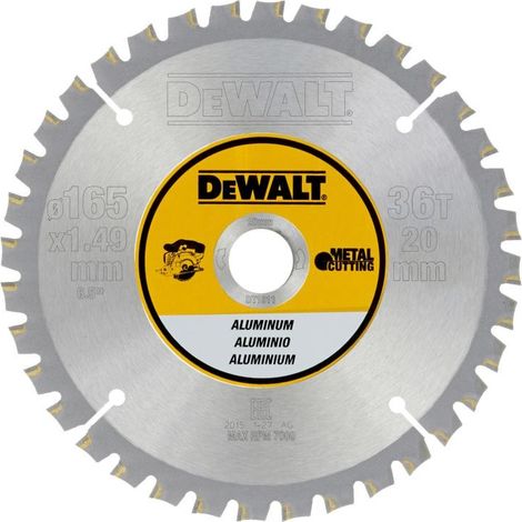 Dewalt DT1911-QZ Lama Sega Circolare 165x20 mm Metallo