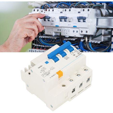 Disjoncteur miniature triphasé DZ47LE-63 C40 400 V 40 A, montage sur rail DIN, pouvoir de sectionnement 6000 A (1/5)