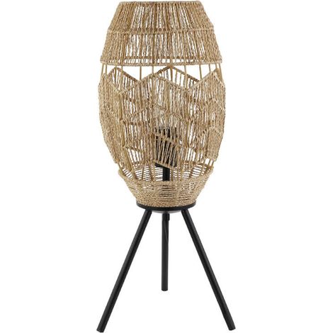 HOME DELUXE Lampada da tavolo in juta KIKO - Naturale
