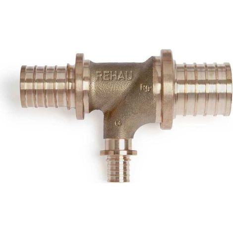 Rehau Rautitan Bogen-T-Stück RXplus 32/16/25mm, Rotguss