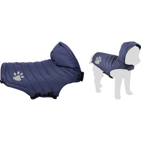 K&F ABRIGO PERRO HUELLA AZUL 55CM