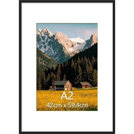 Bilderrahmen Posterrahmen Wand Büro Wohnung 1 Stück Schwarz A2 (1/5)