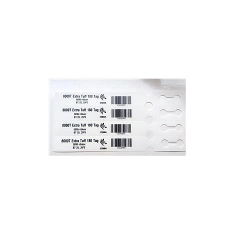 Zebra 8000T Extra Tuff 180 Tag Blanco
