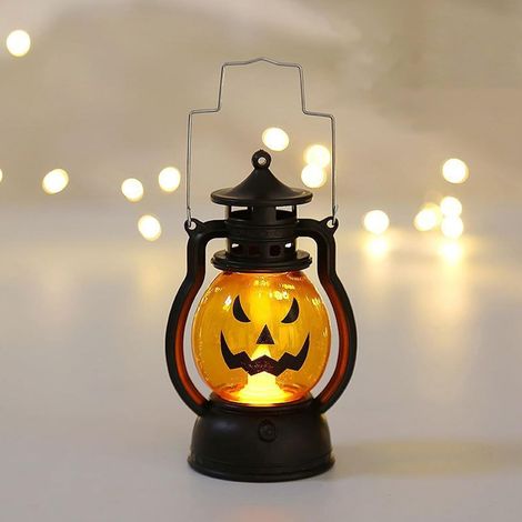 Halloween Citrouille Lumière,Halloween Lampe Nuit,Halloween Lanterne LED Exterieur,Lumières Décoration Halloween pour Porche,Cour,Jardin (1/5)