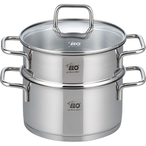 Cuiseur vapeur en inox 18 cm de 2 litres Elo Citrin (1/5)