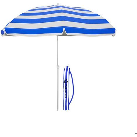 Strandparasol - MARBUENO - SOMMER 10216AO - Dunkelblau - Durchmesser 160 cm - Polyester & Aluminium