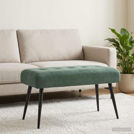 Teenpull – Bank mit Knopfheftung Meergrün 80 x 40 x 46 cm Samt (1/5)