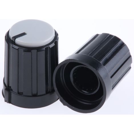 Bouton de potentiomètre RS PRO, Axe de 6mm, Diamètre de 13.3mm, Enfichable