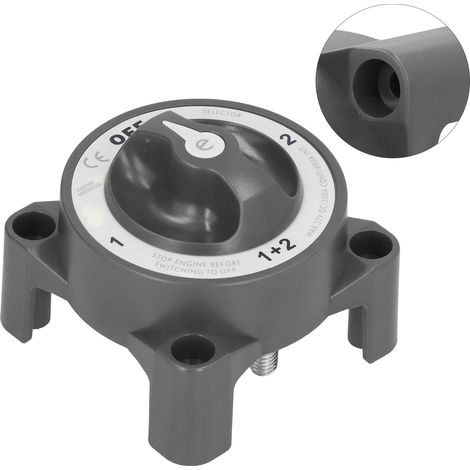 Interrupteur 4 Positions Étanche IP66 pour Véhicules de Loisirs, 32V 350A, Noir, Borne 3/8-16 (1/5)