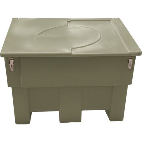 Coffre de rangement 300l avec grenouillères - plast'up rotomoulage (1/3)
