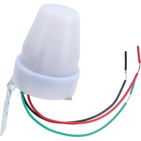Capteur photocellule 10A du crépuscule à l'aube, interrupteur de commande automatique de la lumière avec circuit de détection d'éclairage automatique pour lampes d'extérieur AC100-240V (1/5)