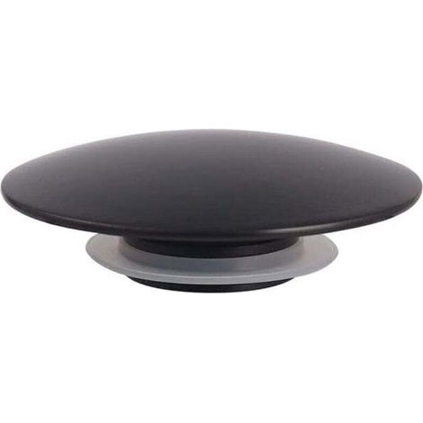 Bonde à clic clic-clac - Noir mat - Pour lavabo de salle de bain ou cuisine - 66 mm
