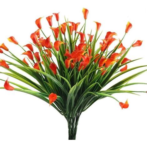 pièces Plante Artificielle Verte Arbustes Artificiels Fleurs Artificielles Fausses Plantes en Plastique Rouges pour Décoration Buissons Intérieur Mariage Jardin Balcon Cuisine (1/3)