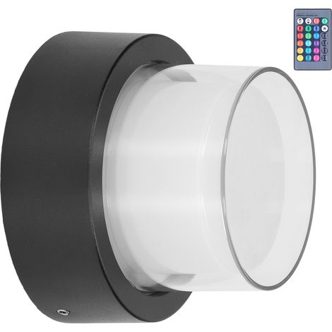 Applique murale ronde RGB 5W AC85‑265V étanche LED acrylique RGB avec télécommande pour escaliers et salles de bains (1/5)
