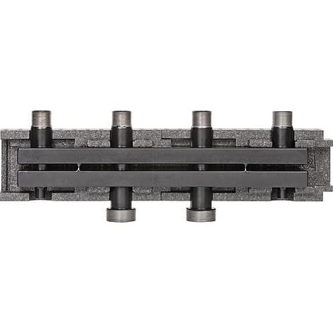 Repartiteur de chaudiere EVENES VT3 2 male DN25 3m3 h 70KW avec fixation et isolation (1/2)