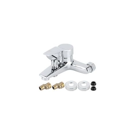 Grifo mezclador triple para ducha y bañera en cobre, rosca G1/2″, montaje en pared – Para baño