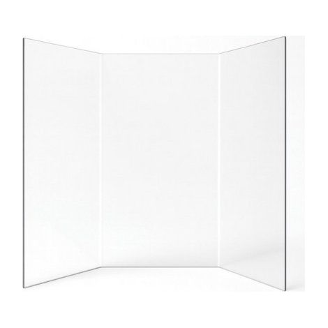 Vitre Don Bar 6900 - Verre Prismatique pour poêle à bois - (134 + 351 + 134) x 385 mm (L2+L1+L3 x H1) - 4 mm